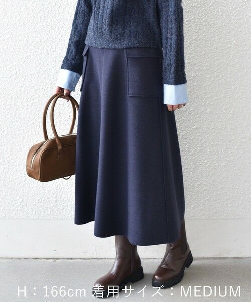 SHIPS / シップス ロング・マキシ丈スカート | 《予約》SHIPS Colors:〈手洗い可能〉ジャージーメルトン ポケット フレアスカート2 | 詳細28