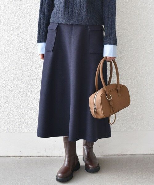 SHIPS / シップス ロング・マキシ丈スカート | 《予約》SHIPS Colors:〈手洗い可能〉ジャージーメルトン ポケット フレアスカート2 | 詳細29
