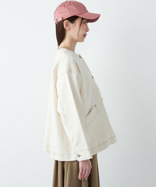 SHIPS / シップス Gジャン・デニムジャケット | 《予約》SHIPS Colors:〈洗濯機可能〉デニム ノーカラー ジャケット◆ | 詳細6