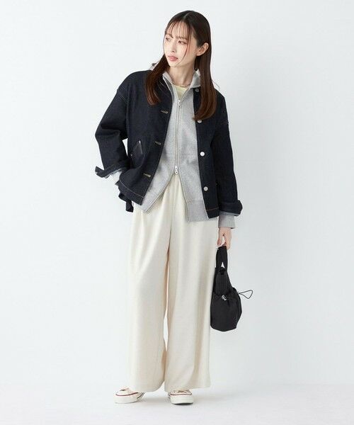 SHIPS / シップス Gジャン・デニムジャケット | 《予約》SHIPS Colors:〈洗濯機可能〉デニム ノーカラー ジャケット◆ | 詳細23