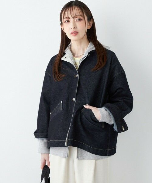 SHIPS / シップス Gジャン・デニムジャケット | 《予約》SHIPS Colors:〈洗濯機可能〉デニム ノーカラー ジャケット◆ | 詳細25