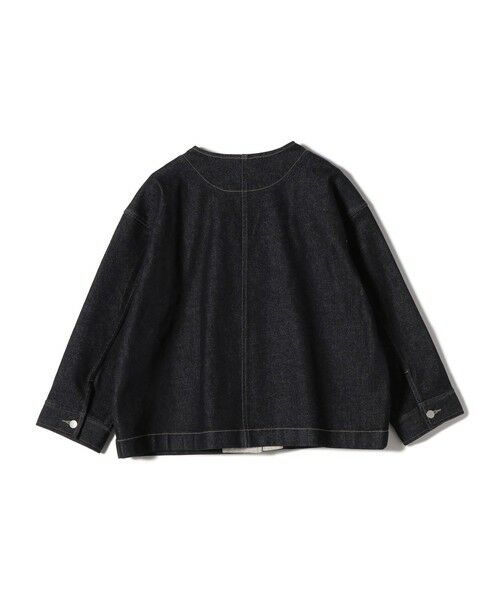 SHIPS / シップス Gジャン・デニムジャケット | 《予約》SHIPS Colors:〈洗濯機可能〉デニム ノーカラー ジャケット◆ | 詳細15