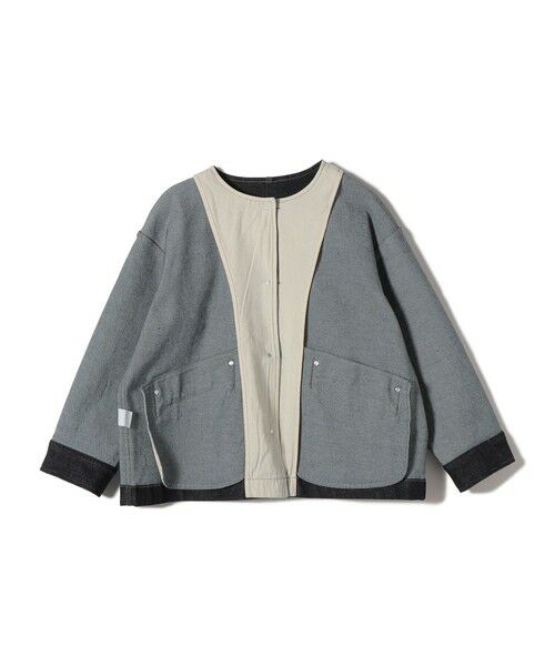 SHIPS / シップス Gジャン・デニムジャケット | 《予約》SHIPS Colors:〈洗濯機可能〉デニム ノーカラー ジャケット◆ | 詳細16