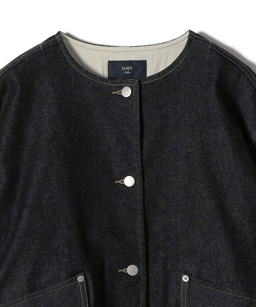 SHIPS / シップス Gジャン・デニムジャケット | 《予約》SHIPS Colors:〈洗濯機可能〉デニム ノーカラー ジャケット◆ | 詳細18