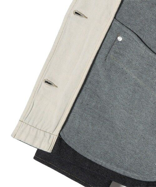 SHIPS / シップス Gジャン・デニムジャケット | 《予約》SHIPS Colors:〈洗濯機可能〉デニム ノーカラー ジャケット◆ | 詳細20