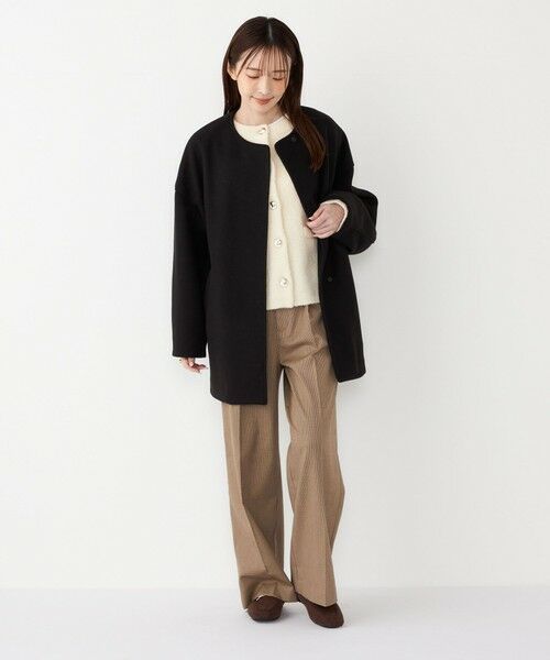 SHIPS / シップス その他アウター | SHIPS Colors:〈手洗い可能〉ジャージーメルトン ノーカラー コート 2◇ | 詳細10