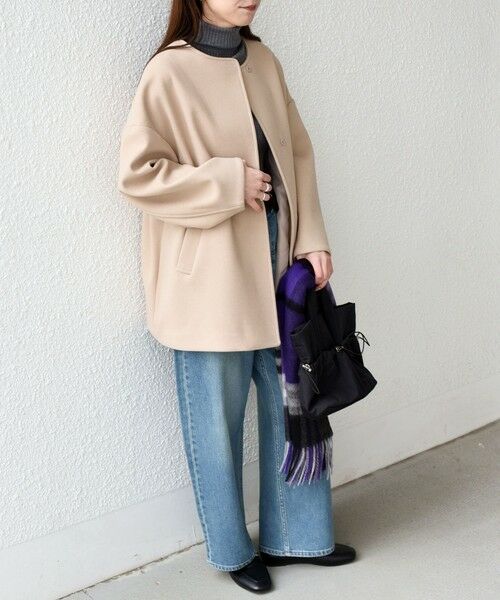 SHIPS / シップス その他アウター | SHIPS Colors:〈手洗い可能〉ジャージーメルトン ノーカラー コート 2◇ | 詳細13