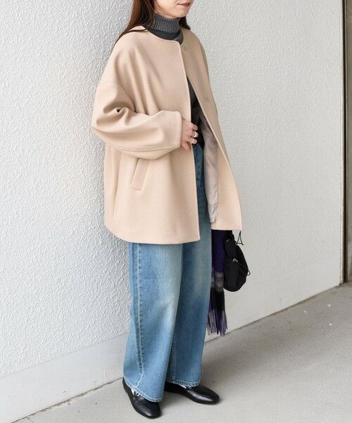 SHIPS / シップス その他アウター | SHIPS Colors:〈手洗い可能〉ジャージーメルトン ノーカラー コート 2◇ | 詳細14