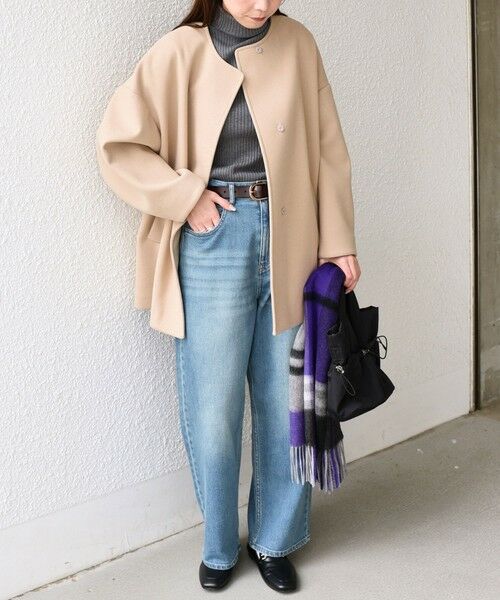 SHIPS / シップス その他アウター | SHIPS Colors:〈手洗い可能〉ジャージーメルトン ノーカラー コート 2◇ | 詳細15