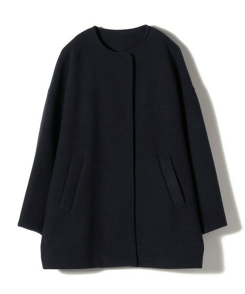 SHIPS / シップス その他アウター | 《予約》SHIPS Colors:〈手洗い可能〉ジャージーメルトン ノーカラー コート 2 | 詳細2