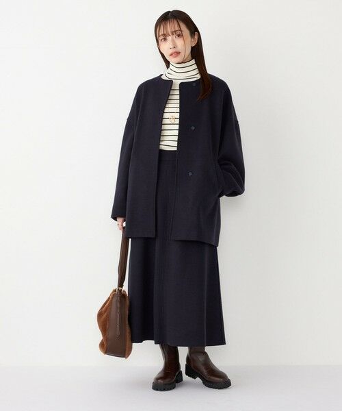 SHIPS / シップス その他アウター | SHIPS Colors:〈手洗い可能〉ジャージーメルトン ノーカラー コート 2◇ | 詳細29