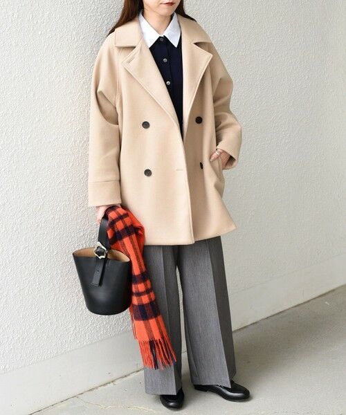 SHIPS / シップス ピーコート | SHIPS Colors:〈手洗い可能〉ジャージーメルトン ピーコート 2◇ | 詳細1