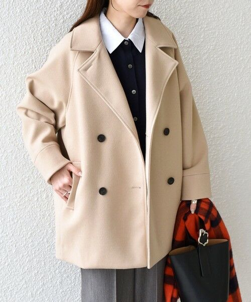 SHIPS / シップス ピーコート | SHIPS Colors:〈手洗い可能〉ジャージーメルトン ピーコート 2◇ | 詳細3