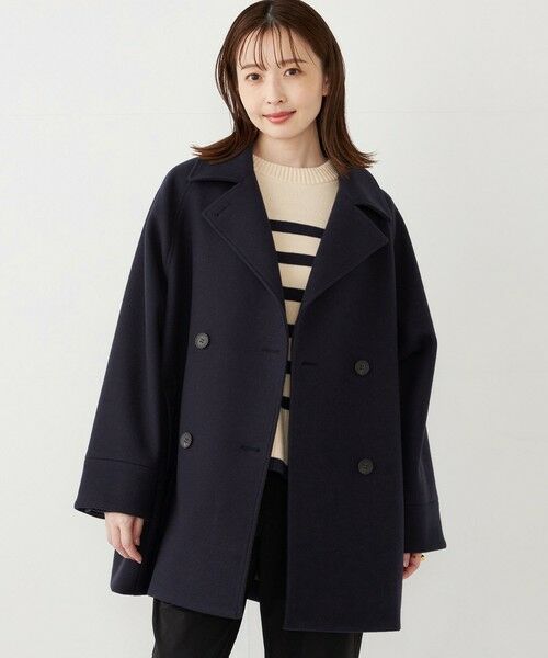 SHIPS / シップス ピーコート | 《予約》SHIPS Colors:〈手洗い可能〉ジャージーメルトン ピーコート 2◆ | 詳細13