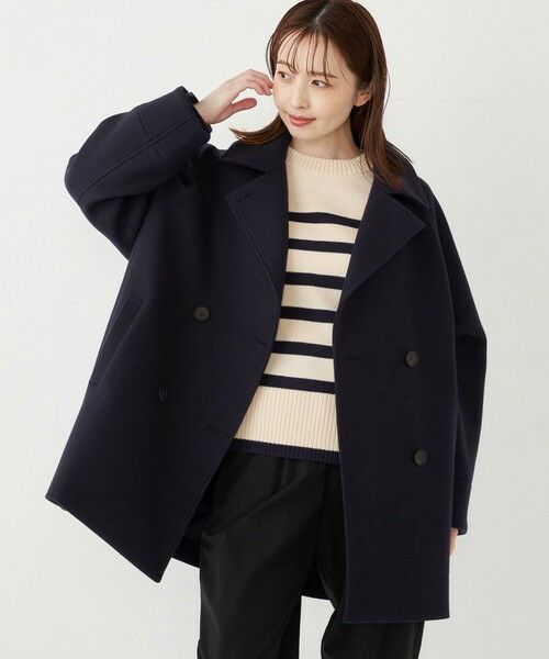 SHIPS / シップス ピーコート | SHIPS Colors:〈手洗い可能〉ジャージーメルトン ピーコート 2◇ | 詳細29