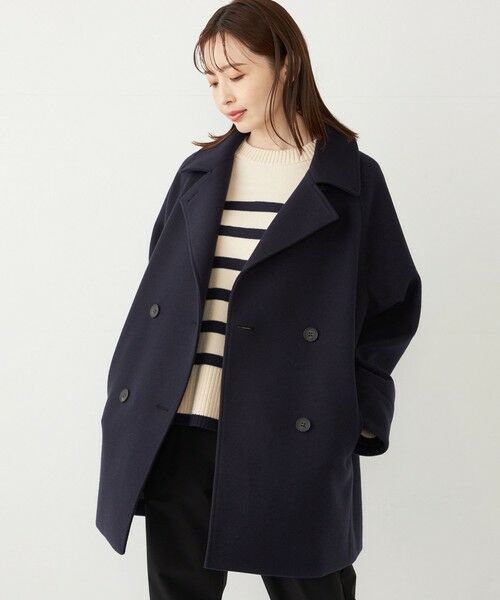 SHIPS / シップス ピーコート | SHIPS Colors:〈手洗い可能〉ジャージーメルトン ピーコート 2◇ | 詳細30