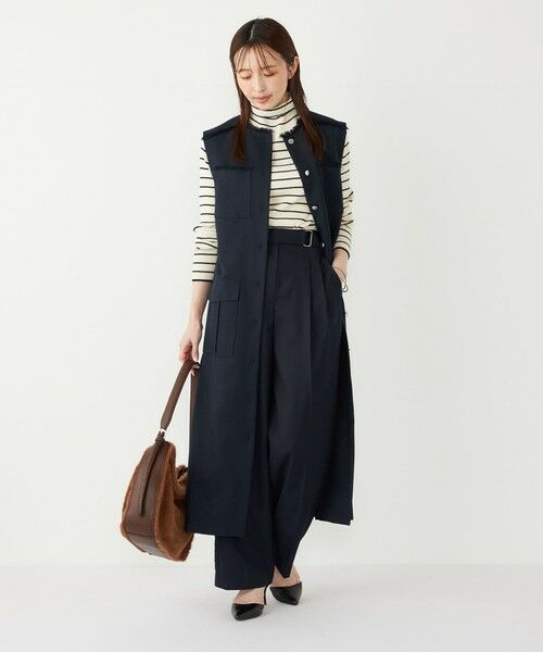 SHIPS / シップス ロング・マキシ丈ワンピース | 《予約》SHIPS Colors:ミックスツイード フリンジ ワンピース 2◆ | 詳細14