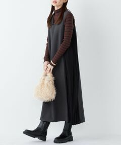 SHIPS / シップス ロング・マキシ丈ワンピース | SHIPS Colors:〈手洗い可能〉プリーツ コンビ ジャンパー ワンピース