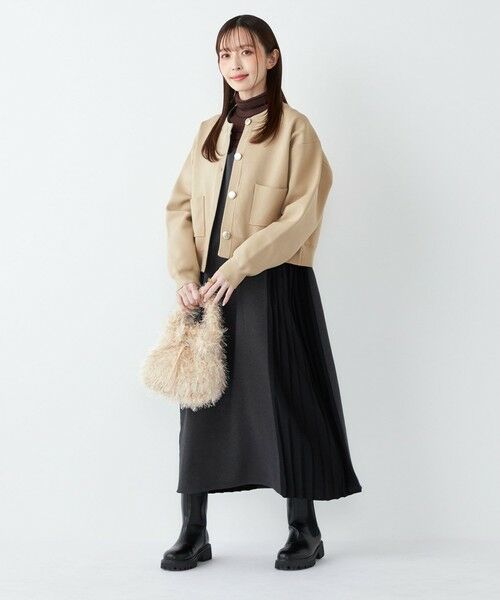 SHIPS / シップス ロング・マキシ丈ワンピース | SHIPS Colors:〈手洗い可能〉プリーツ コンビ ジャンパー ワンピース | 詳細8