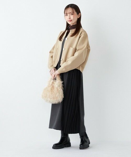 SHIPS / シップス ロング・マキシ丈ワンピース | SHIPS Colors:〈手洗い可能〉プリーツ コンビ ジャンパー ワンピース | 詳細9