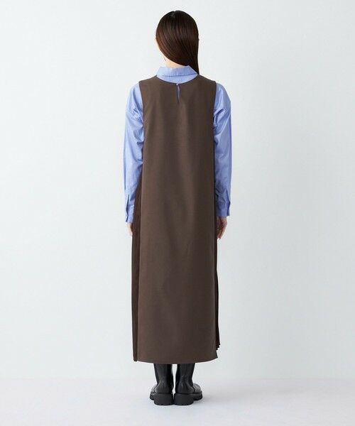 SHIPS / シップス ロング・マキシ丈ワンピース | SHIPS Colors:〈手洗い可能〉プリーツ コンビ ジャンパー ワンピース | 詳細28