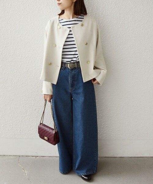 SHIPS / シップス ノーカラージャケット | 《予約》SHIPS Colors:〈手洗い可能〉ポリエステル/リネン スラブ ノーカラージャケット◆ | 詳細7