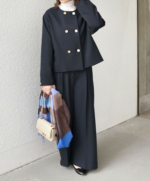 SHIPS / シップス ノーカラージャケット | 《予約》SHIPS Colors:〈手洗い可能〉ポリエステル/リネン スラブ ノーカラージャケット◆ | 詳細26