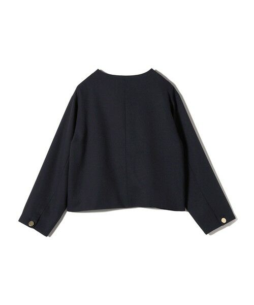 SHIPS / シップス ノーカラージャケット | 《予約》SHIPS Colors:〈手洗い可能〉ポリエステル/リネン スラブ ノーカラージャケット◆ | 詳細11