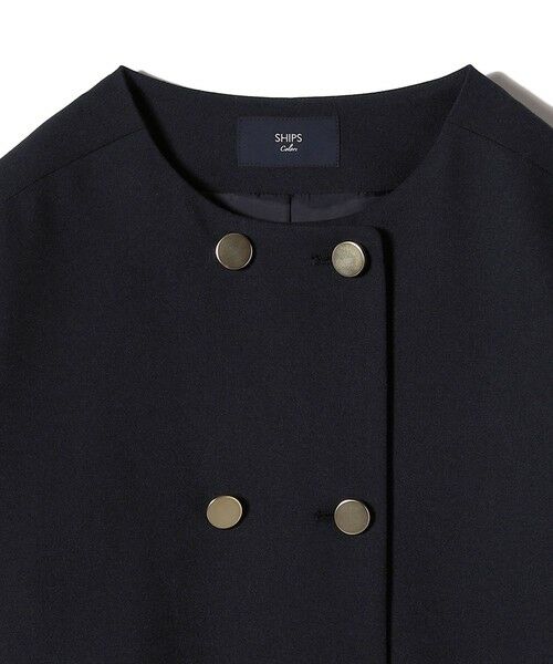 SHIPS / シップス ノーカラージャケット | 《予約》SHIPS Colors:〈手洗い可能〉ポリエステル/リネン スラブ ノーカラージャケット◆ | 詳細14