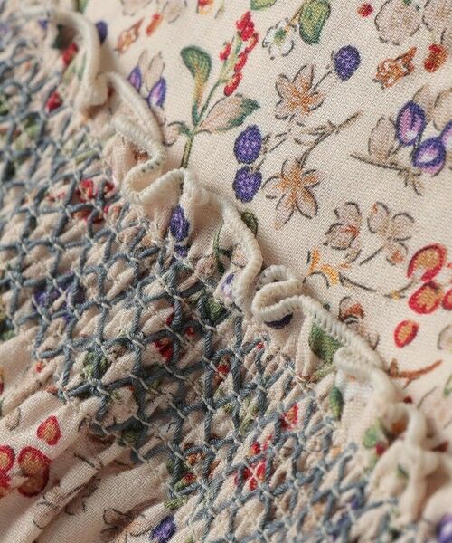 SHIPS / シップス ロング・マキシ丈ワンピース | 《予約》SHIPS Colors:90〜140cm/〈洗濯機可能〉スモッキング フラワーワンピース◆ | 詳細8