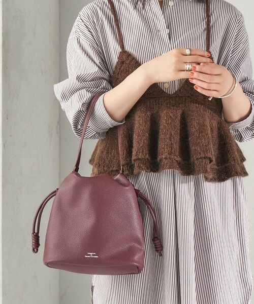 SHIPS / シップス ショルダーバッグ | 《一部予約》【WEB限定】George Cinq: DRAWSTRING BAG（S）（ワイン）