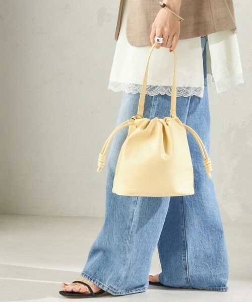 SHIPS / シップス メッセンジャーバッグ・ウエストポーチ | 《予約》George Cinq:DRAWSTRING BAG（S）（ライトイエロー）