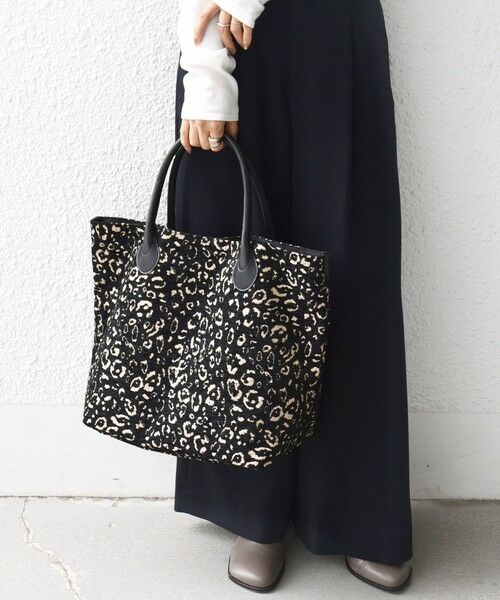 SHIPS / シップス トートバッグ | 《予約》【WEB限定】ジャカード トート バッグ（ブラック）