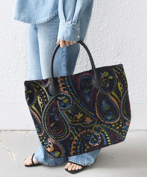 SHIPS / シップス トートバッグ | 《予約》【WEB限定】ジャカード トート バッグ（ネイビー）