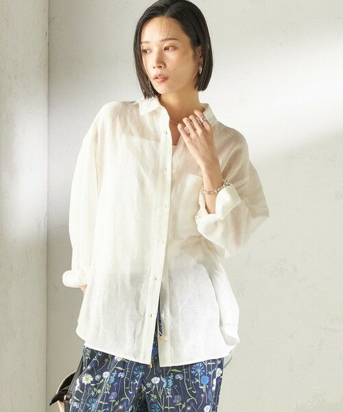 SHIPS / シップス シャツ・ブラウス | 《予約》〈手洗い可能〉IMPERIAL LINEN 混 オーバー サイズ シャツ | 詳細13