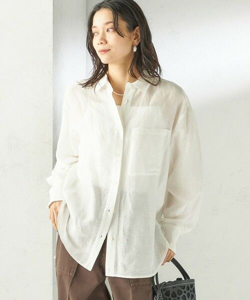 SHIPS / シップス シャツ・ブラウス | 《一部追加予約》〈手洗い可能〉IMPERIAL LINEN 混 オーバー サイズ シャツ | 詳細20