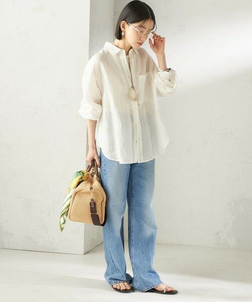 SHIPS / シップス シャツ・ブラウス | 《予約》〈手洗い可能〉IMPERIAL LINEN 混 オーバー サイズ シャツ | 詳細3