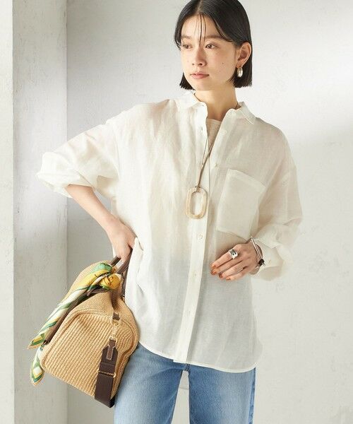 SHIPS / シップス シャツ・ブラウス | 《予約》〈手洗い可能〉IMPERIAL LINEN 混 オーバー サイズ シャツ | 詳細5