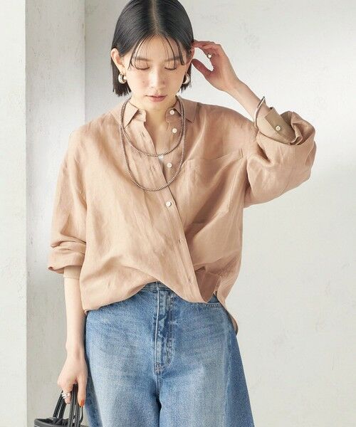 SHIPS / シップス シャツ・ブラウス | 《予約》〈手洗い可能〉IMPERIAL LINEN 混 オーバー サイズ シャツ | 詳細30