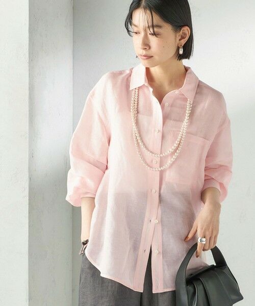 SHIPS / シップス シャツ・ブラウス | 《予約》〈手洗い可能〉IMPERIAL LINEN 混 オーバー サイズ シャツ（ライトピンク）