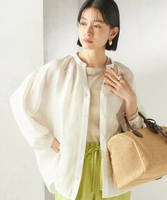 SHIPS / シップス シャツ・ブラウス | 《予約》〈手洗い可能〉IMPERIAL LINEN 混 バンドカラー スキッパー シャツ