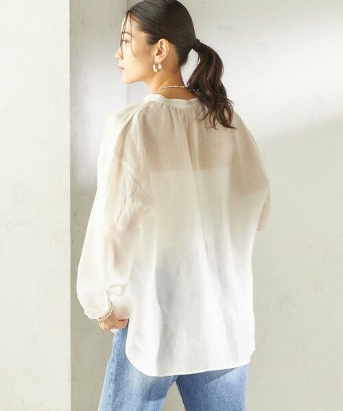 SHIPS / シップス シャツ・ブラウス | 《予約》〈手洗い可能〉IMPERIAL LINEN 混 バンドカラー スキッパー シャツ | 詳細14