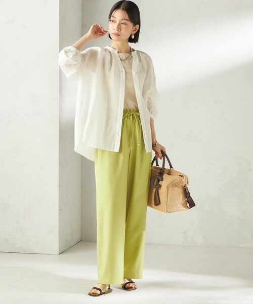 SHIPS / シップス シャツ・ブラウス | 《予約》〈手洗い可能〉IMPERIAL LINEN 混 バンドカラー スキッパー シャツ | 詳細4