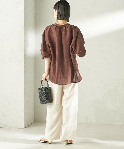 SHIPS / シップス シャツ・ブラウス | 《一部追加予約》〈手洗い可能〉IMPERIAL LINEN 混 バンドカラー スキッパー シャツ | 詳細27