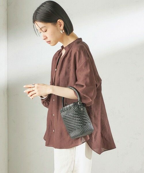 SHIPS / シップス シャツ・ブラウス | 《一部追加予約》〈手洗い可能〉IMPERIAL LINEN 混 バンドカラー スキッパー シャツ | 詳細29