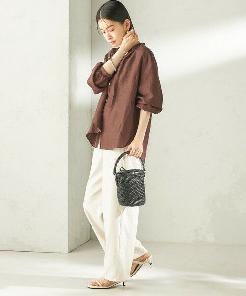 SHIPS / シップス シャツ・ブラウス | 《一部追加予約》〈手洗い可能〉IMPERIAL LINEN 混 バンドカラー スキッパー シャツ | 詳細28