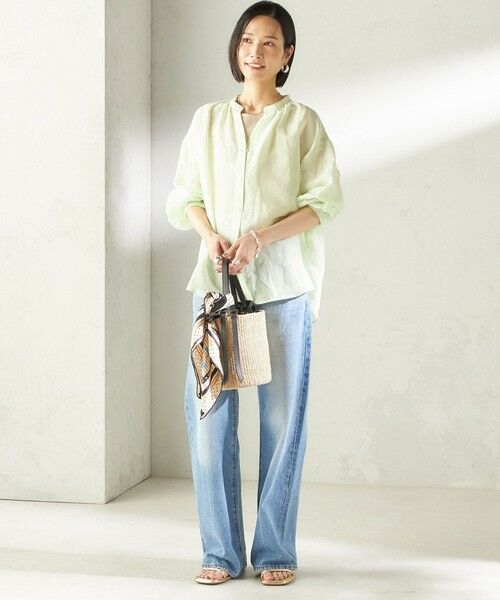 SHIPS / シップス シャツ・ブラウス | 《予約》〈手洗い可能〉IMPERIAL LINEN 混 バンドカラー スキッパー シャツ | 詳細24