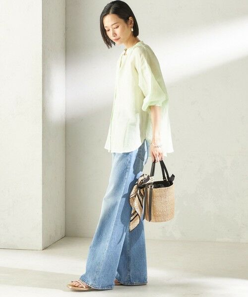 SHIPS / シップス シャツ・ブラウス | 《予約》〈手洗い可能〉IMPERIAL LINEN 混 バンドカラー スキッパー シャツ | 詳細26