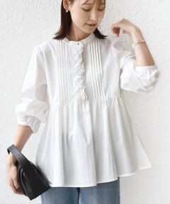 SHIPS / シップス シャツ・ブラウス | 《予約》【WEB限定】〈手洗い可能〉フリル 刺繍 ペプラム ブラウス