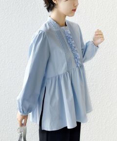 SHIPS / シップス シャツ・ブラウス | 《予約》【WEB限定】〈手洗い可能〉フリル 刺繍 ペプラム ブラウス